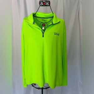 Ralph Lauren Polo Sport Pullover Sz XL Green  1/4 Zip Long Sleeve